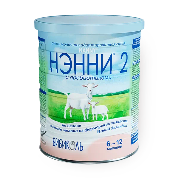 Смесь сухая молочная на основе козьего молока «Нэнни» 2 с пребиотиками 6-12 месяцев