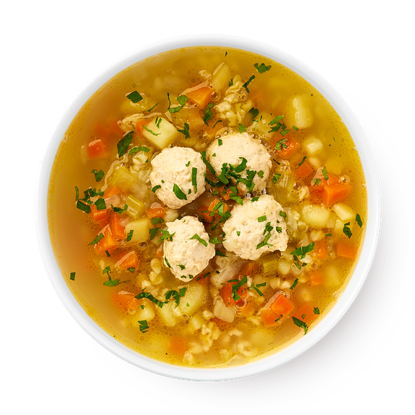 Суп куриный с корнеплодами и булгуром Mfood.kz