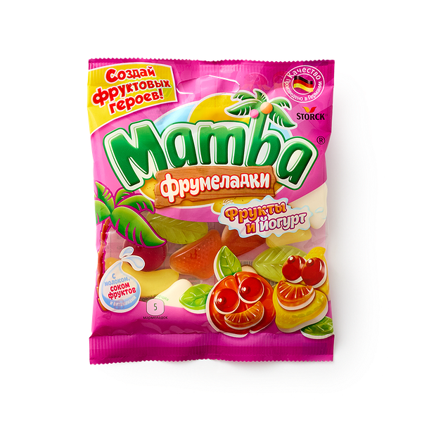 Мармелад жевательный Фрумеладки Mamba фрукты и йогурт