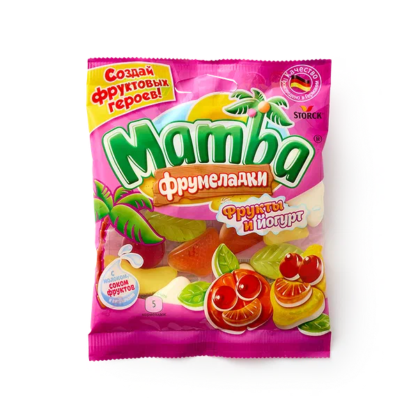 Мармелад жевательный Фрумеладки Mamba фрукты и йогурт
