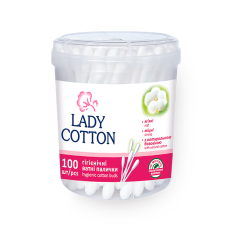 Ватные палочки Lady Cotton в стакане