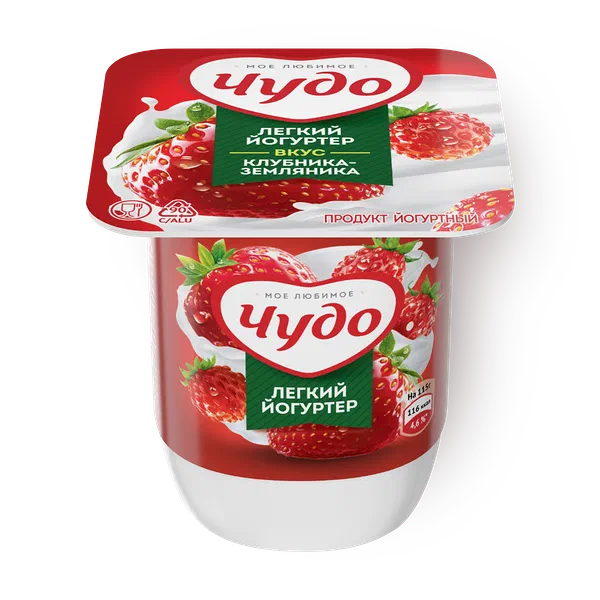 Йогурт «Чудо» с клубникой и земляникой 2,5%