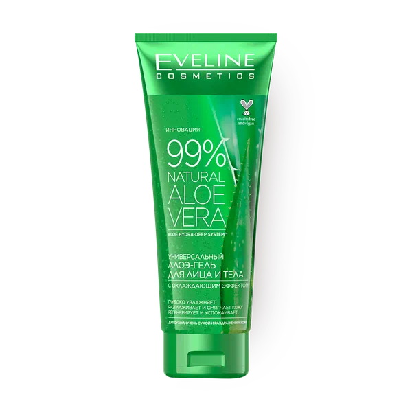 Гель для лица и тела Eveline Natural 99% универсальный с охлаждающим эффектом