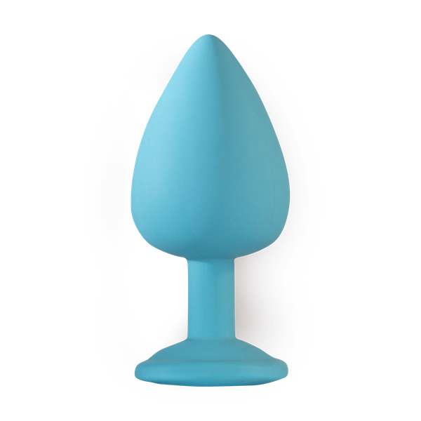 Пробка анальная Lola Games Emotions Cutie Large голубая с розовым кристаллом 10 см