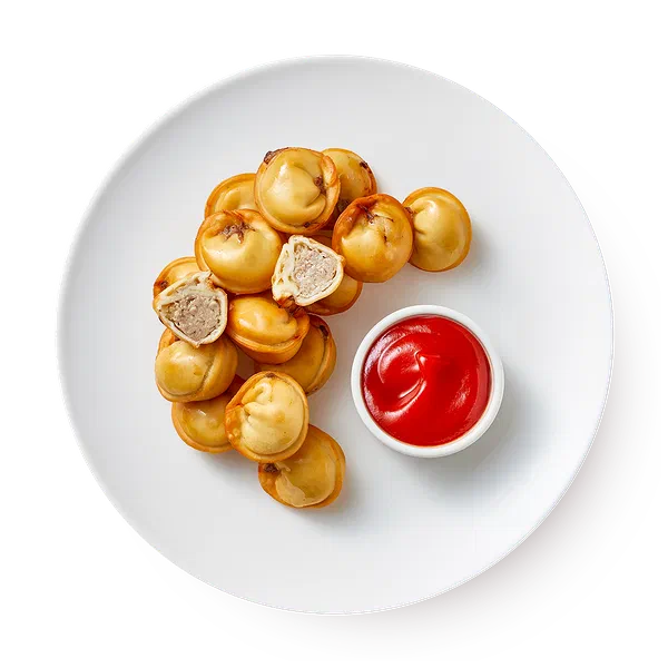 Пельмени Домашние с мраморной говядиной жареные