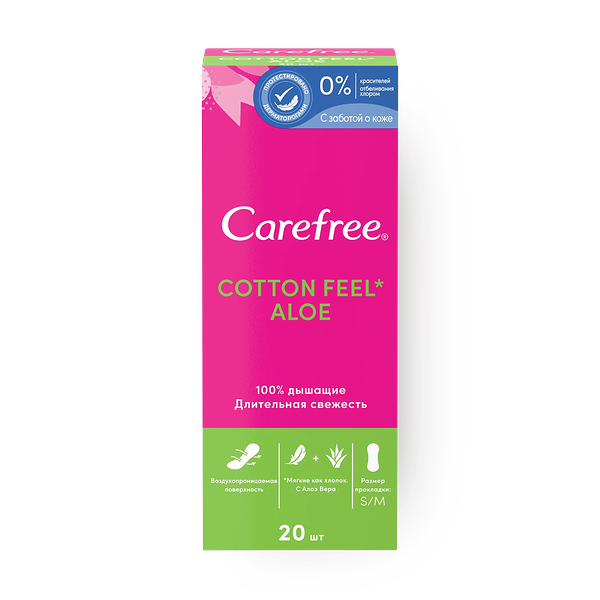 Прокладки ежедневные Carefree Cotton Feel Aloe