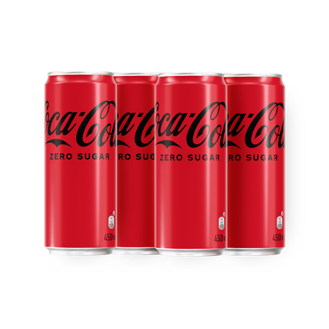 Напиток Coca-Cola Zero Sugar, 450 ml 4шт