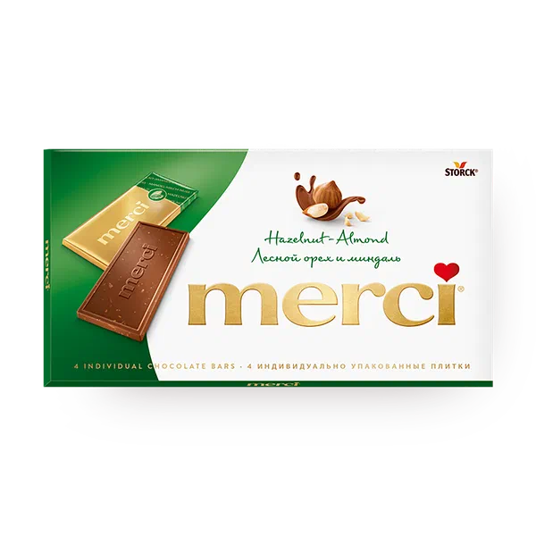 Шоколад Merci Лесной орех и миндаль