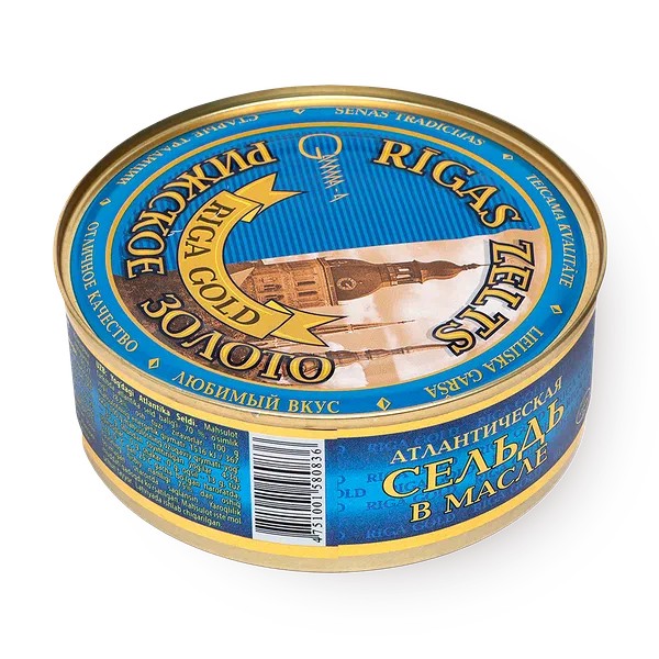 Сельдь атлантическая Riga Gold в масле