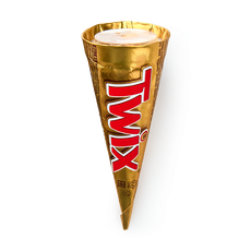 Мороженое молочное Twix в рожке, 68 г — купить с доставкой из Яндекс Лавки