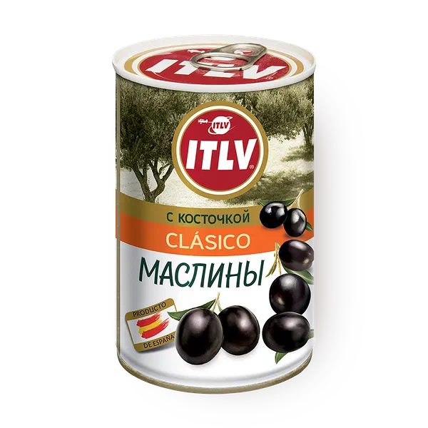 Маслины чёрные Itlv целые