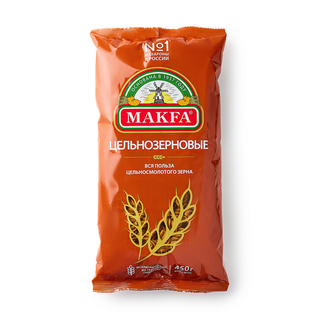 Макароны цельнозерновые Спирали Makfa