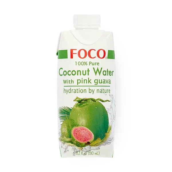Вода кокосовая Foco с розовой гуавой