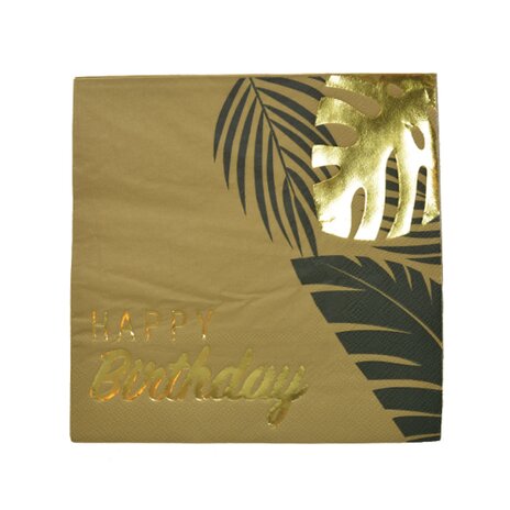 Paper napkins Safari gold