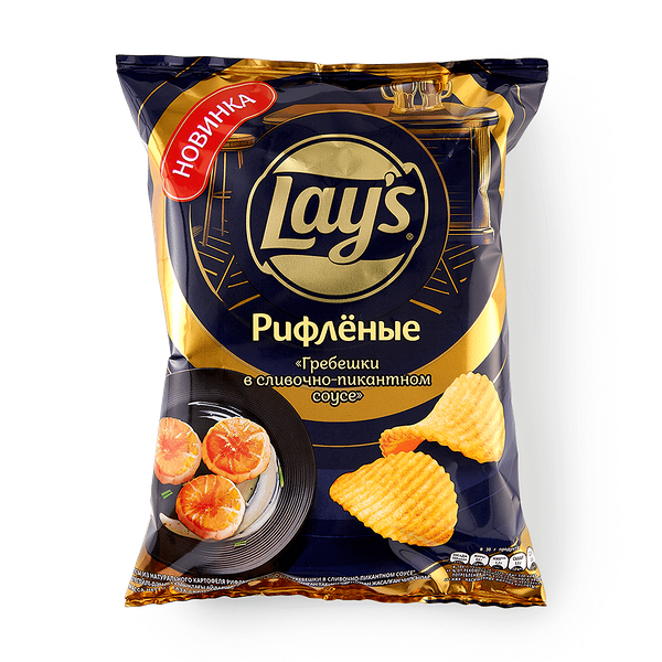 Чипсы Lays рифлё­ные гребеш­ки в соусе