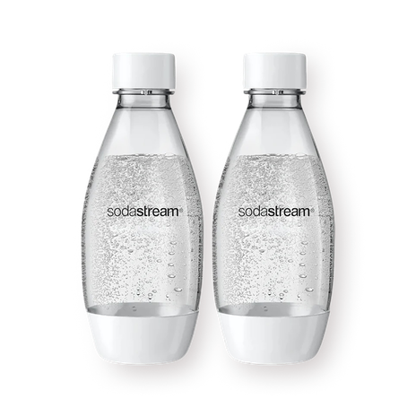 White Half-liter bottles- Pair