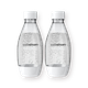 White Half-liter bottles- Pair