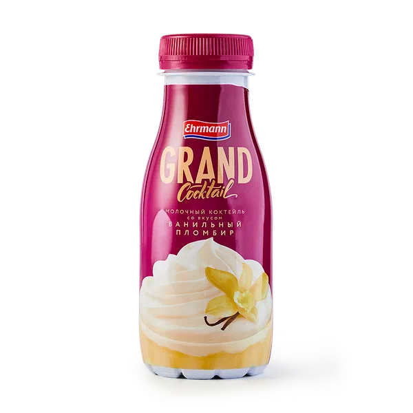 Коктейль молочный Ehrmann Grand Cocktail ванильный пломбир 4%