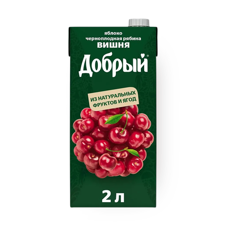 Нектар из яблок, черноплодной рябины и вишни «Добрый»