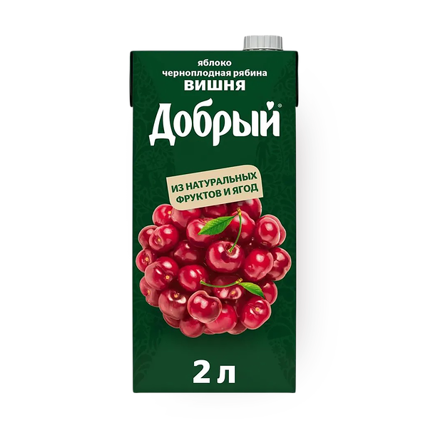 Нектар из яблок, черноплодной рябины и вишни «Добрый»