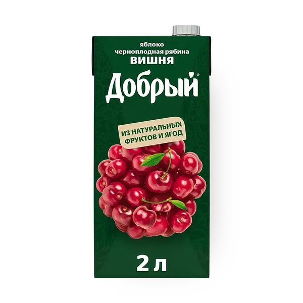 Нектар из яблок, черноплодной рябины и вишни «Добрый»