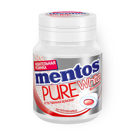 Жевательная резинка Mentos Pure White клубника