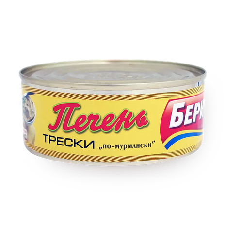 Печень трески по-мурмански Беринг натуральная