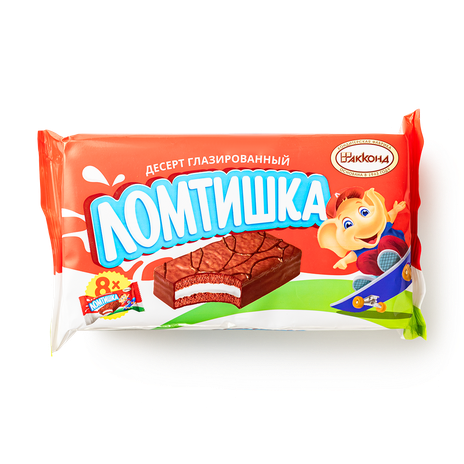 Мини-бисквит с кремовой начинкой «Ломтишка»  в шоколадной глазури
