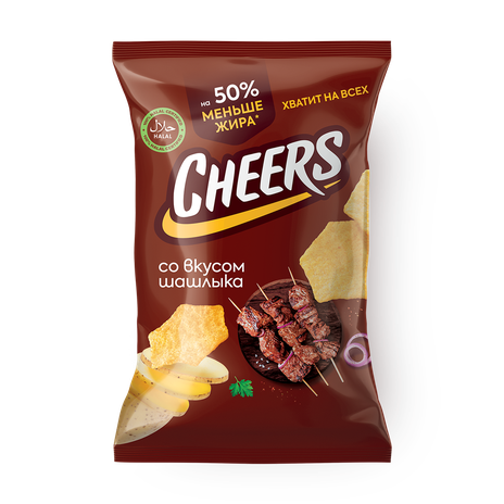 Чипсы картофельные Cheers со вкусом шашлыка