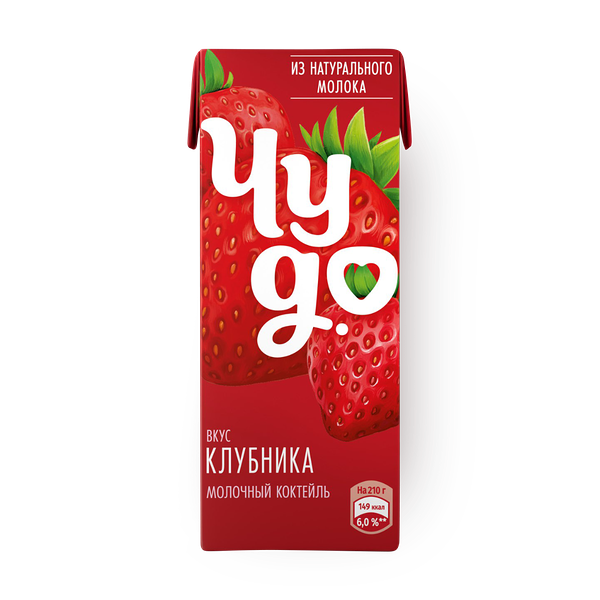 Коктейль молочный «Чудо» клубника