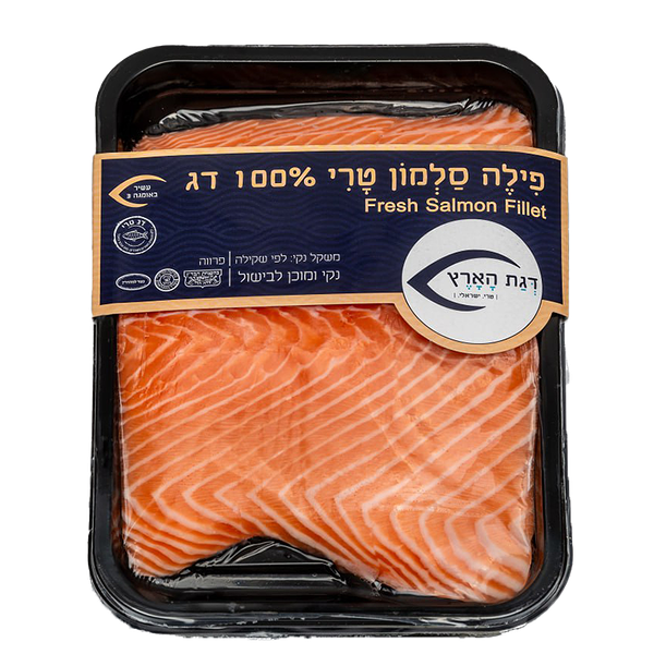 Fresh salmon fillet pieces Haaretz fish