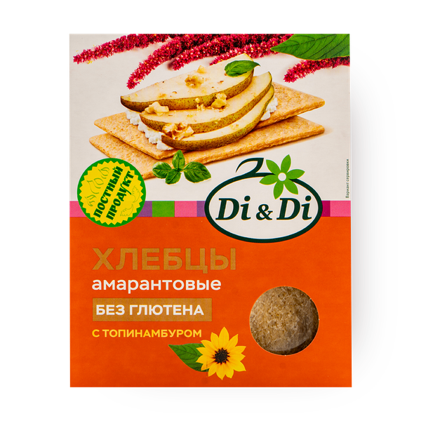 Хлебцы амарантовые Di&Diс топинамбуром, без глютена