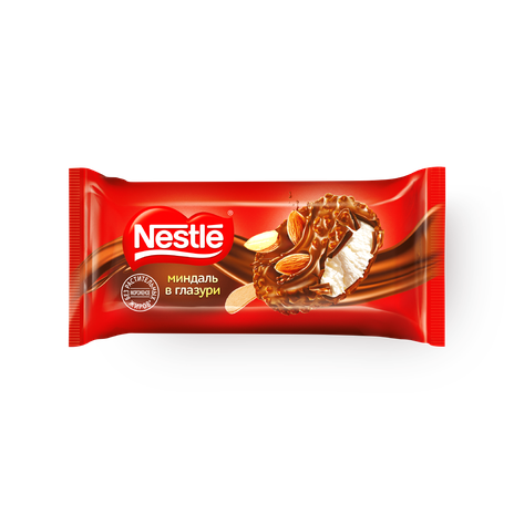 Мороженое пломбир Nestle миндаль в глазури эскимо