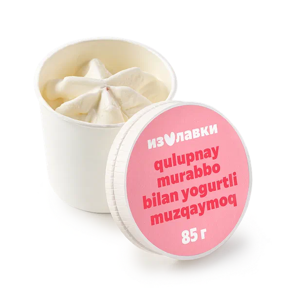 Мороженое йогуртовое «Из Лавки» с клубничным джемом