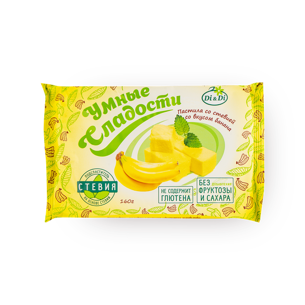 Пастила «Умные сладости» со стевией банан