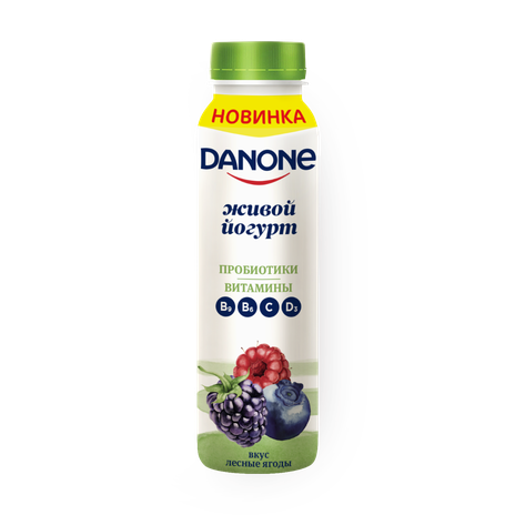 Йогурт питьевой Danone лесные ягоды