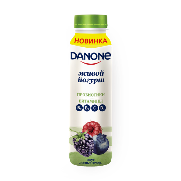 Йогурт питьевой Danone лесные ягоды