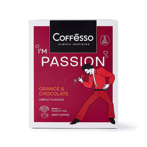 Кофе молотый в дрип-пакетах Coffesso Passion Orange & Chocolate