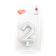 נר מספר 2 - צבע כסף