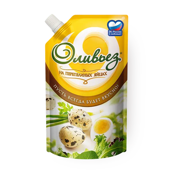 Майонез на перепелиных яйцах «Оливьез» 35%