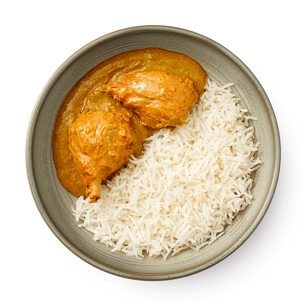 Голень куриная в ореховом соусе с рисом басмати Корма Карри Chindi Kitchen