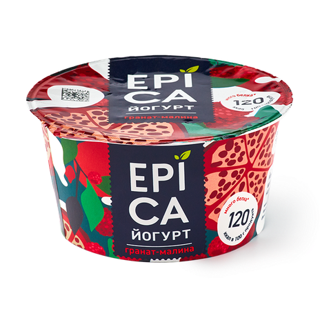 Йогурт Epica с гранатом и малиной 4,8%