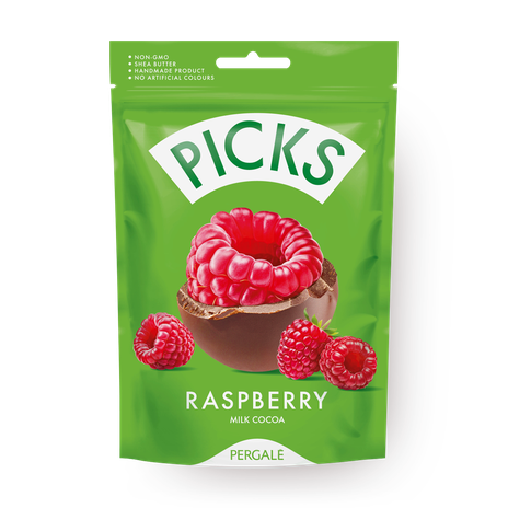 Малина Pergale Picks в молочной какао-глазури