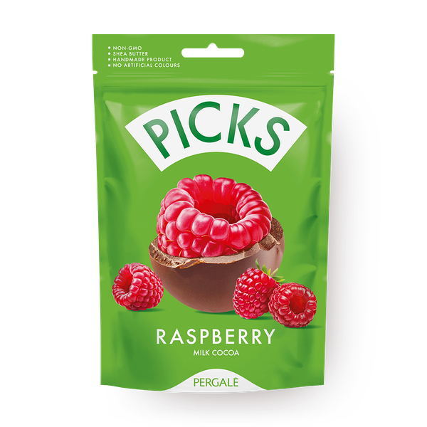 Малина Pergale Picks в молочной какао-глазури