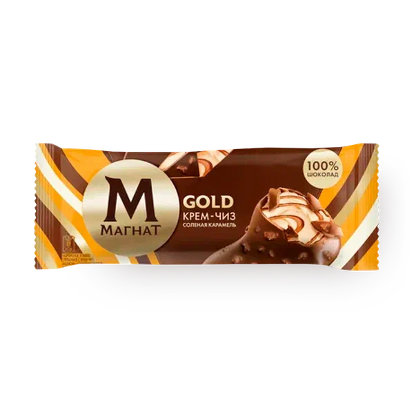 Мороженое Gold «Магнат» крем-чиз, солёная карамель эскимо