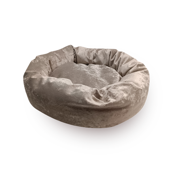 Лежак для кошек и собак Homecat Plush ватрушка латте 52х52х14 см