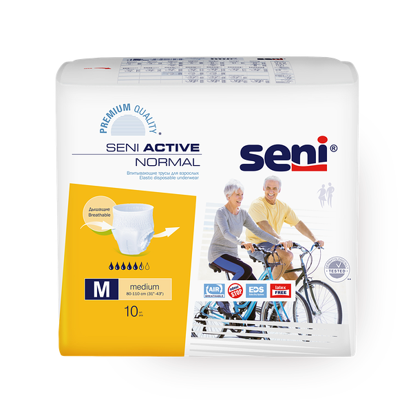 Подгузники-трусы Seni Active Norma Medium для взрослых обхват 80-110 см