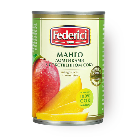 Манго ломтики Federici в собственном соку