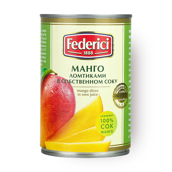 Манго ломтики Federici в собственном соку