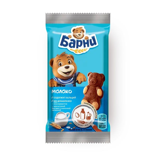 Бисквит Barni с молочной начинкой